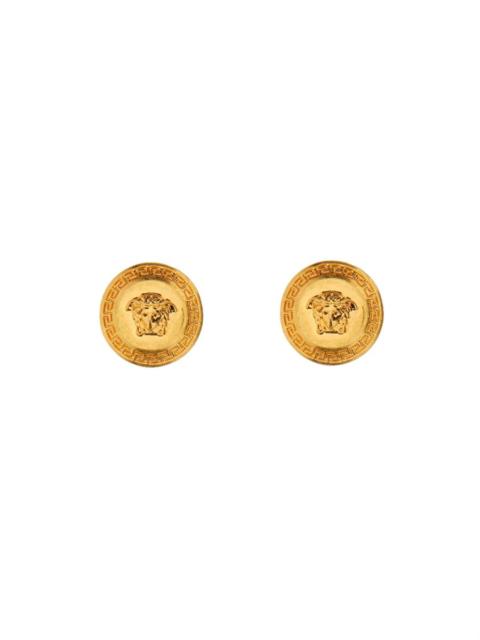 VERSACE TRIBUTE BUTTON EARRINGS