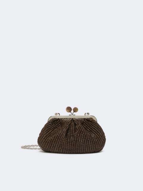 WEEKEND Max Mara Small raffia-effect Pasticcino Bag - DARK BROWN