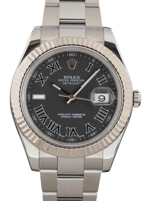171892 Rolex Datejust II ref 116334 Black Roman Dial