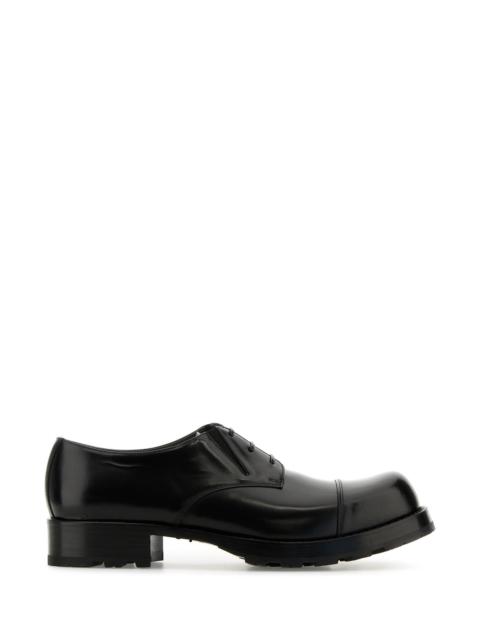 RANDOM IDENTITIES Black leather lace-up shoes