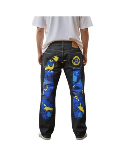 EVISU Evisu Daicock Graphic Painted Denim Pants