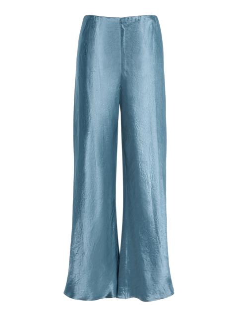 BONDI BORN® Kobe Satin Flare Pant blue