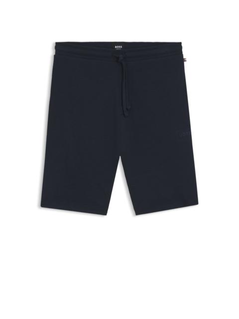 BOSS STRETCH-JERSEY PAJAMA SHORTS WITH EMBROIDERED LOGO