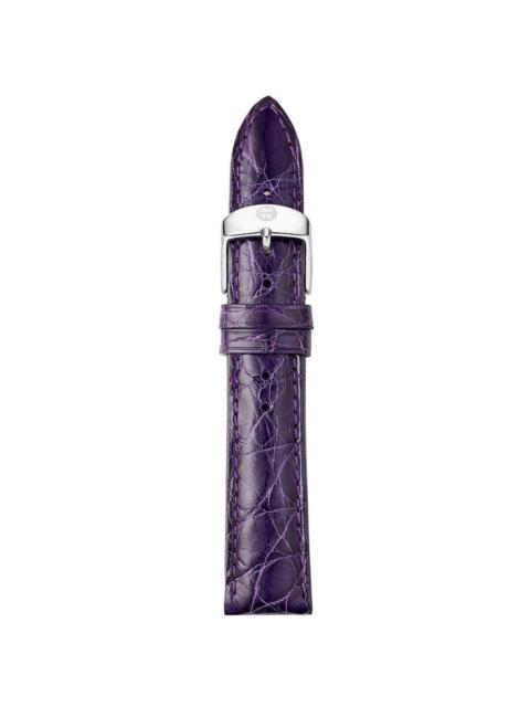 Michele - MICHELE 18mm Violet Crocodile Leather Strap