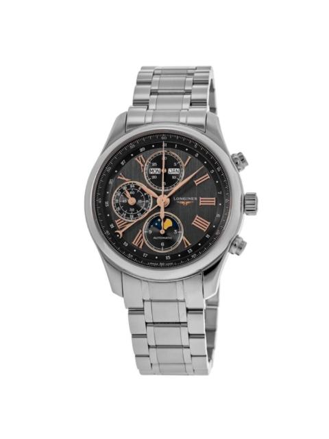 Longines Longines The Longines Master Collection Chronograph GMT Automatic Moon Phase Anthracite Dial Men's W