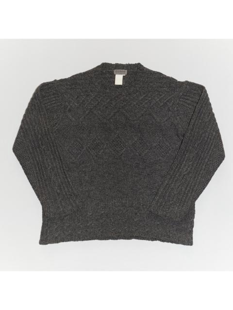 Yohji Yamamoto Charcoal Cable Knit Sweater 90s