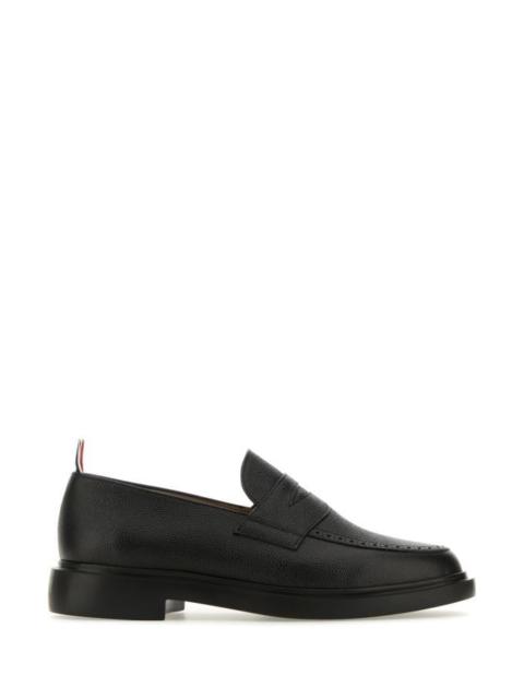 Thom Browne Man Black Leather Loafers