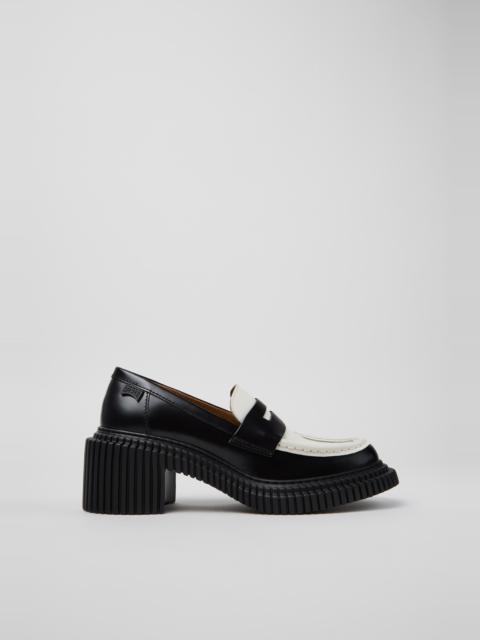 CAMPERLAB Black Leather Moccasins for Women.