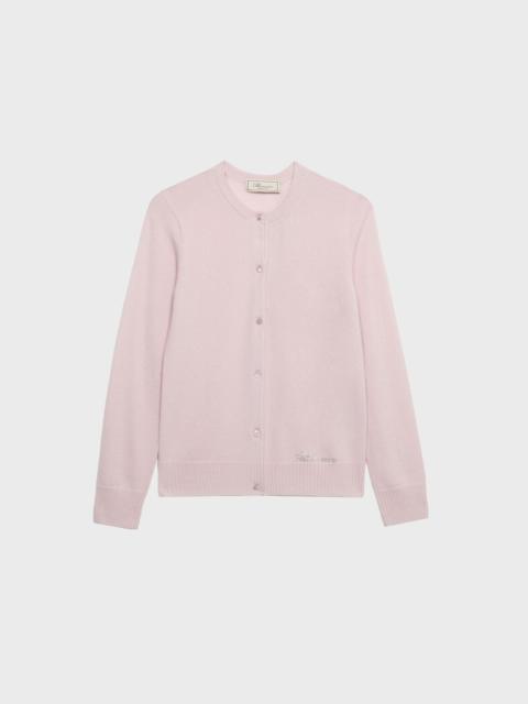 Blumarine CASHMERE CARDIGAN WITH RHINESTONE EMBROIDERY