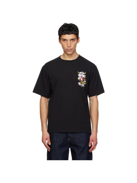 KENZO Black Kenzo Paris 'KENZO Wild Tiger' Embroidered Oversized T-shirt