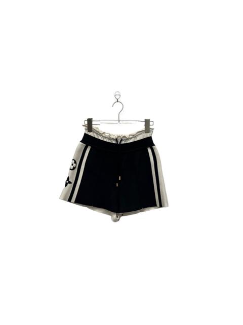 Louis Vuitton Louis Vuitton Black and White Monogram Side-Detail Shorts