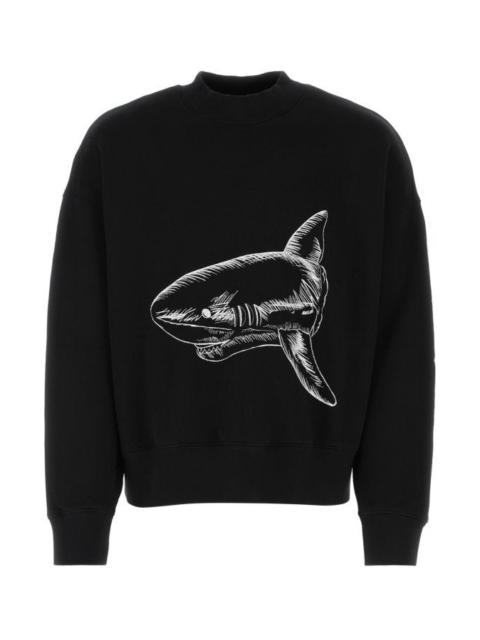 PALM ANGELS Black Cotton Sweatshirt