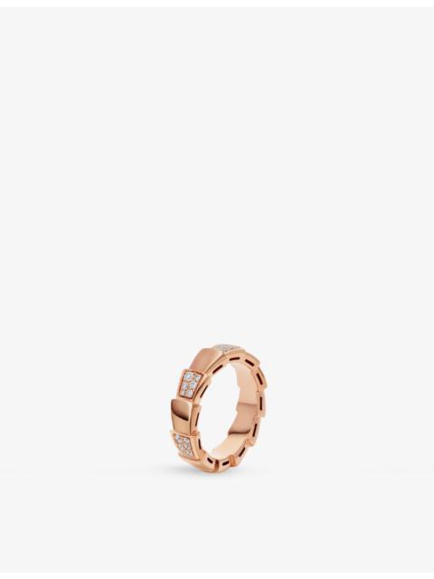 BVLGARI Serpenti 18ct rose-gold and diamond ring