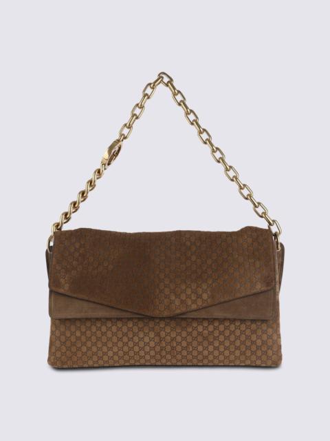 GUCCI Gucci Brown Leather Shoulder Bag