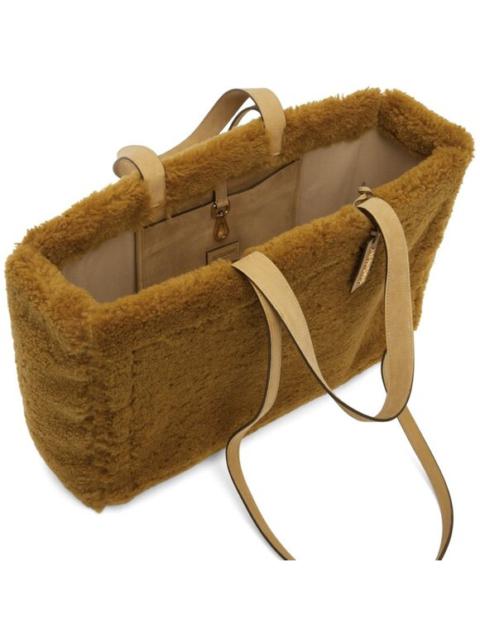 JACQUEMUS BNWT AW21 JACQUEMUS "LE CABAS NEVE" SHEARLING SHOULDER BAG
