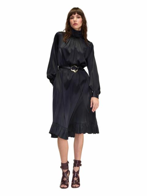 CYNTHIA ROWLEY Cynthia Rowley Monroe Silk Charmeuse Dress in Black at Nordstrom
