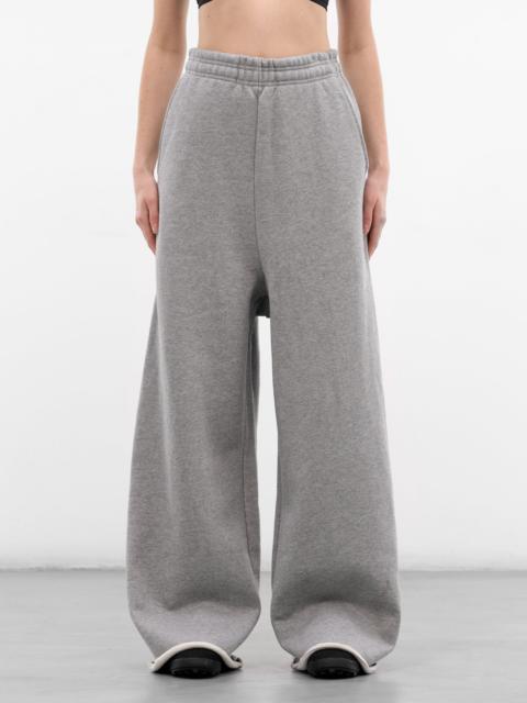 entire studios Gray Cotton Baggy Elongated Sweatpants