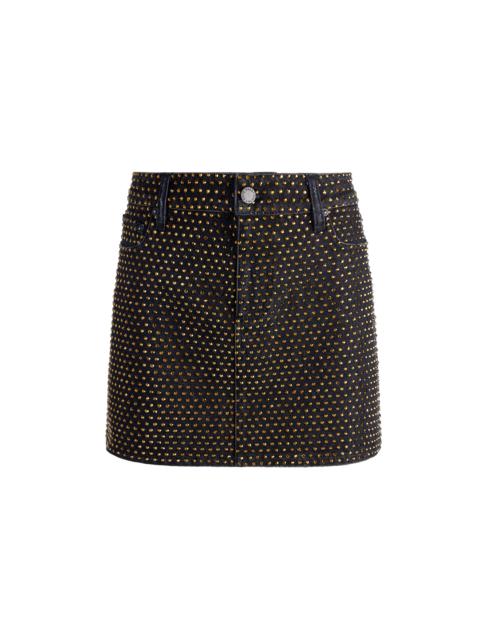 Alice + Olivia JOSS EMBELLISHED DENIM SKIRT