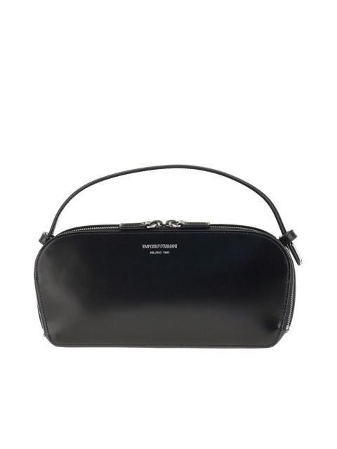 EMPORIO ARMANI Emporio Armani Spazzolato Faux Leather Bag Black