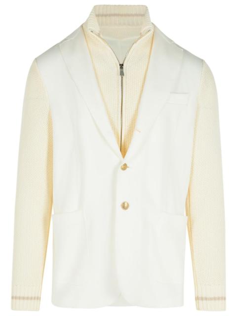 Other Designers Eleventy White Cotton Blend Cardigan Men