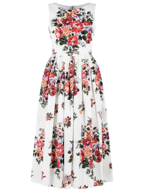 Dolce & Gabbana Dolce & Gabbana 'Fiori' White Cotton Dress Women