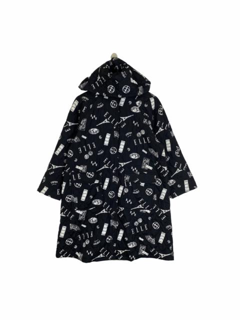Other Designers Vintage - VINTAGE ELLE PARIS FULLPRINT HOODIE PARKAS RAINCOAT JACKET