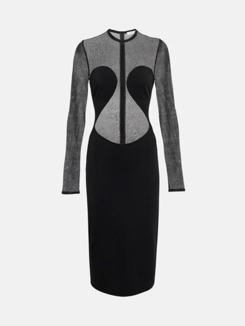 Alaïa Semi-sheer paneled minidress