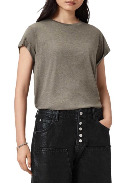 ALLSAINTS AllSaints Anna Shimmer T-Shirt in Khaki Green at Nordstrom
