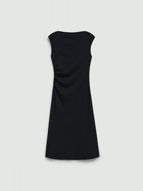 Theory Draped Sweater Dress in Crepe Jersey