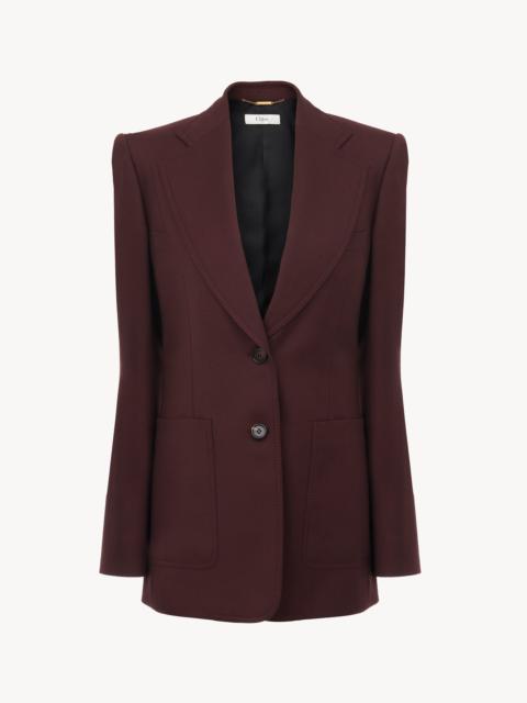 Chloé SINGLE-BREASTED TAILORED JACKET IN WOOL GABARDINE