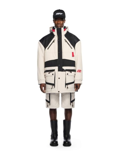 Off-White Sporty Ow Col Block Parka