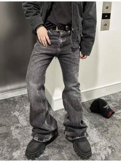 Other Designers Jean - Acid Wash Flare Denim – Vintage Style Washed-Out Wide Leg