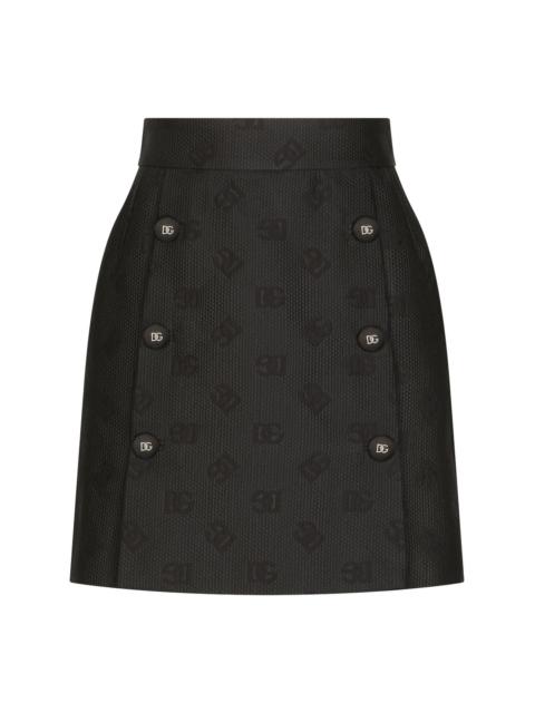 Dolce & Gabbana logo jacquard mini skirt