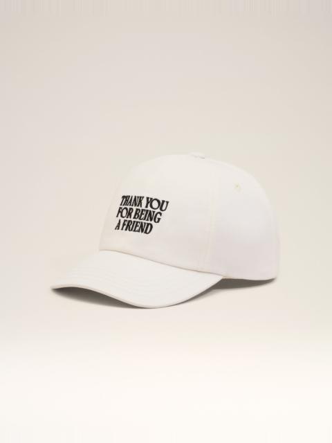 AMI Paris WHITE COTTON THANK YOU FOR BEING A FRIEND EMBROIDERY CAP