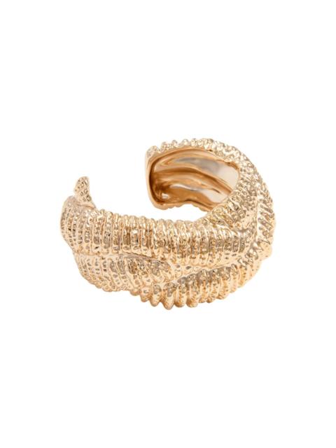 self-portrait Earrings 'textured Gold Twisted Cuff' In Metallic