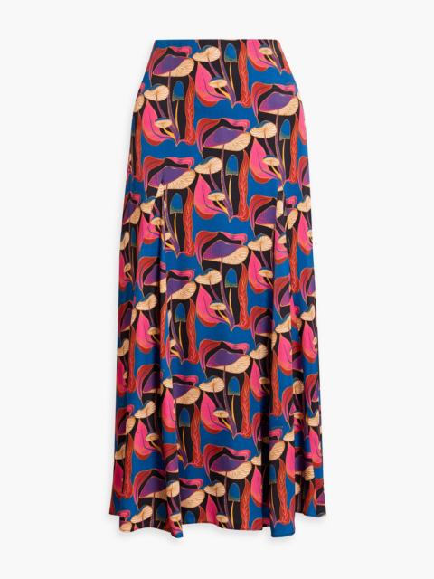 FARM RIO Printed woven midi skirt