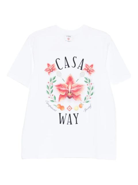 CASABLANCA Casablanca Men "Casa Way Orchid Print" Classic T-Shirt