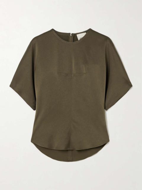 Karlita metallic satin top Bronze