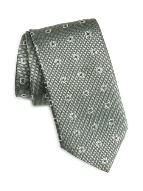BOSS BOSS Geometric Silk Blend Jacquard Tie in Open Green at Nordstrom