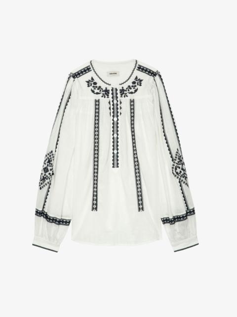 Zadig & Voltaire Tigy Oversized Cotton Blouse