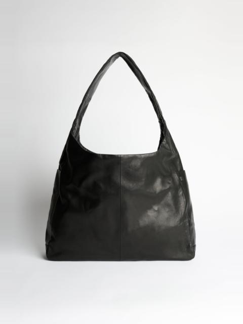 ssstein SSSTEIN LEATHER SHOULDER BAG BLACK