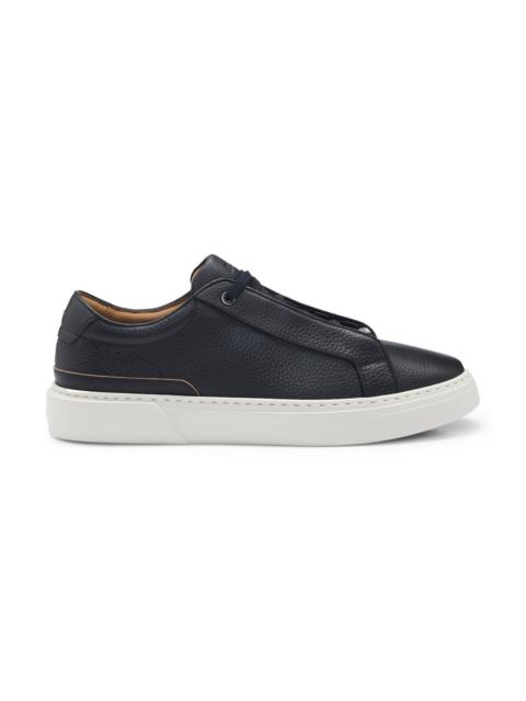 BOSS GARY TRAINERS IN GRAINED LEATHER