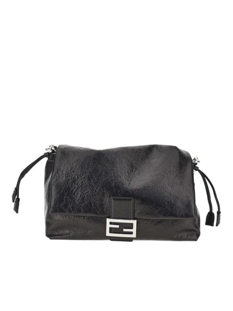 FENDI Fendi Large Leather Baguette® Soft Bag Black