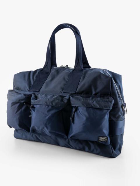 Iron Heart POR-FOR-DUF-NAV Porter - Yoshida & Co. - Force 2Way Duffle Bag - Navy Blue