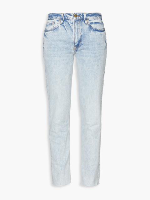 FRAME Le Piper faded low-rise skinny jeans