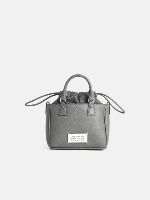 Maison Margiela '5AC TOTE HORIZONTAL' PEBBLE GREY LEATHER BAG