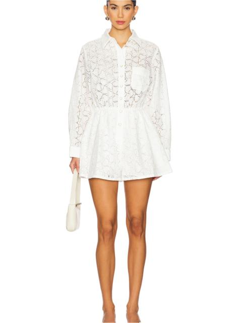 Zimmermann Crush Embroidered Playsuit