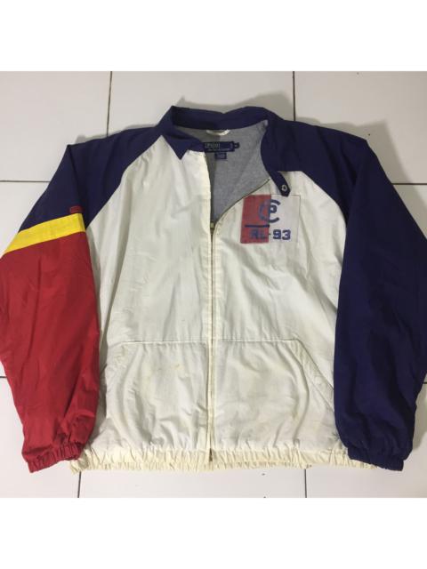 vintage polo ralph lauren 93 patch multicolor jacket