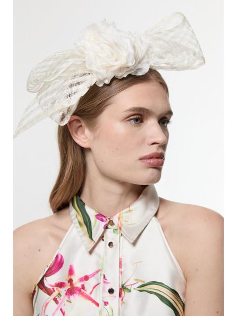 KAREN MILLEN Mesh Floral Bow Headband