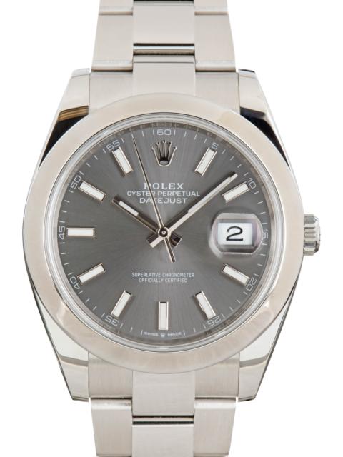 ROLEX Used Rolex Datejust 41 Stainless Steel 126300 Slate Dial